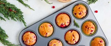 Cranberry Eggnog Christmas Muffins