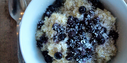 Simmered Blueberry Coconut Porridge