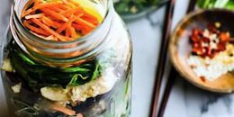 Easy Oriental Chicken Bok Choy Mason Jar Salads