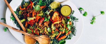 Curry Roasted Vegetable & Lentil Salad