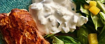 Tandoori Salmon with Cucumber Sauce