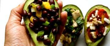Black bean Mango Salsa Stuffed Avocado