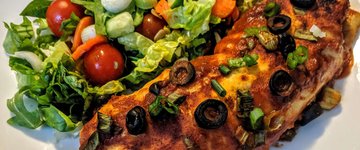 Ch-easy Corn & Zucchini Enchiladas