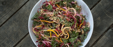 Raw Beet & Kale Salad with Lemon Vinaigrette