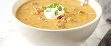 Crockpot Cheeseburger Soup