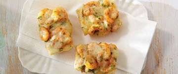 Paprika Shrimp and Havarti Crostini