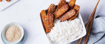 Crispy Lemongrass Tempeh with Rice