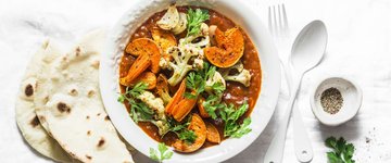 Curried Lentils, Sweet Potato and Cauliflower