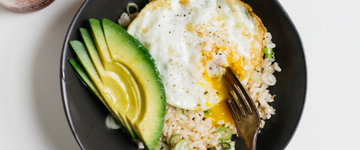 Fried Egg & Avocado Pilaf