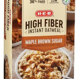 H-E-B High Fiber Instant Oatmeal - Maple Brown Sugar
