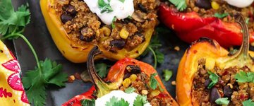 Santa Fe Quinoa Stuffed Peppers (Vegan + GF)
