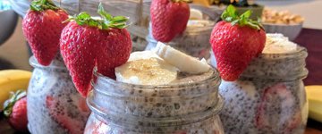 Strawberry Banana Chia Pudding
