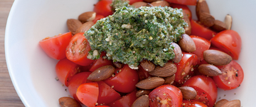 Tomato Almond & Pesto Salad