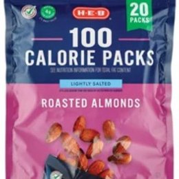 H‑E‑B Lightly Salted Roasted Almonds 100 Calorie Packs