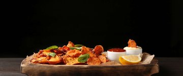 Sweet Potato Nachos with Shredded Chicken