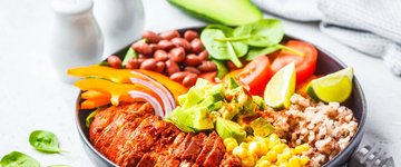 Crock Pot Chicken & Black Bean Taco Salad