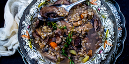 Mushroom Stew with Buckwheat Groats