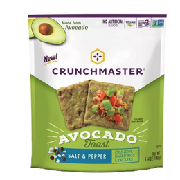 Crunchmaster Avocado Toast Salt & Pepper Rice Crackers