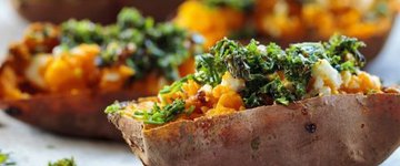Spinach Stuff Sweet Potatoes