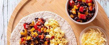 Make Ahead Black Bean Fajita Burritos