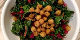 Kale Salad with Roasted Chickpeas