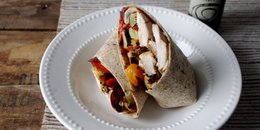 Roasted Vegetable & Balsamic Chicken Wrap
