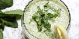 Pineapple Smoothie with Mint, Ginger,Cucumber