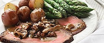 Roasted Beef with Wild Mushroom Sauce