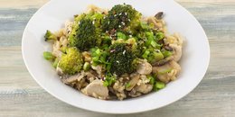 Balsamic Basil Chicken Cauliflower Rice Bowl