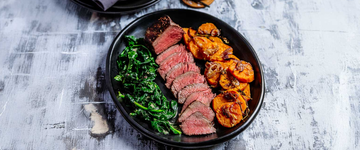 Steak, Spinach and Sweet Potatoes