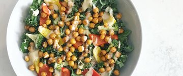 Roasted Chickpea and Veggie Kale Salad
