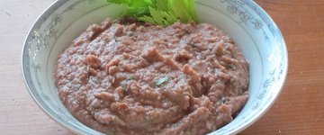 Mashed Beans with Walnuts and Cilantro