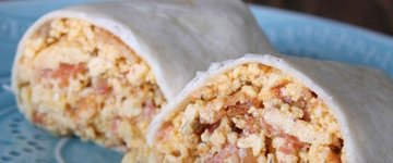 Bacon and Cheddar Breakfast Burritos