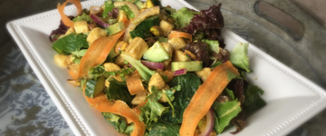 Greens Salad & Banana-Curry Vinaigrette
