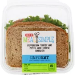 H-E-B Meal Simple Peppercorn Turkey and Pesto Jack Cheese Sandwich