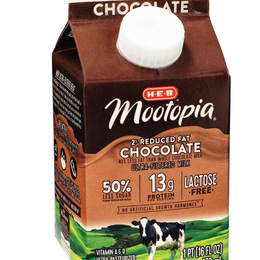 H‑E‑B MooTopia Lactose Free Chocolate 2% Reduced Fat Milk