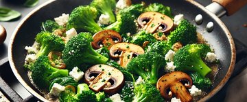 Broccoli, Feta and Mushroom Melt