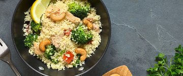 Curried Millet with Carrots, Broccoli & Cashews