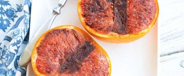 Spiced Broiled Grapefruit with Walnuts & Yogurt
