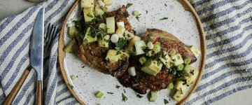 Grilled Chicken with Pineapple-Mint Salsa