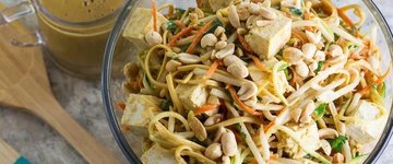 Low FODMAP Zoodles, Noodles & Sprouts Salad