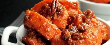 Sweet Potato Casserole with Maple Pecans