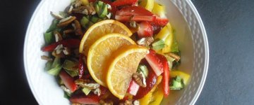Strawberry Salad with Orange Balsamic Dressing 