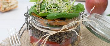 High Protein Salad in a Jar 