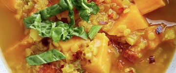 Pumpkin and Red Lentil Dal