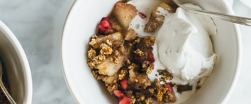 Pear, Pomegranate & Maple Crumble