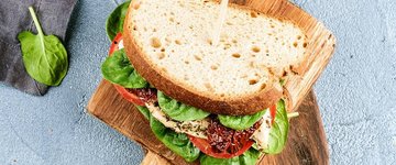 Honey Mustard Turkey Spinach Sandwich