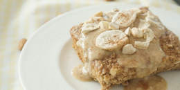 GF Baked Oatmeal with Banana Nut Sauce