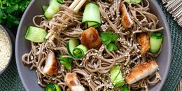 Soba Noodle Salad with Tofu and Edamame