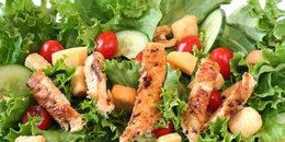 Cucumber & Almond Salad with Grilled Chicken